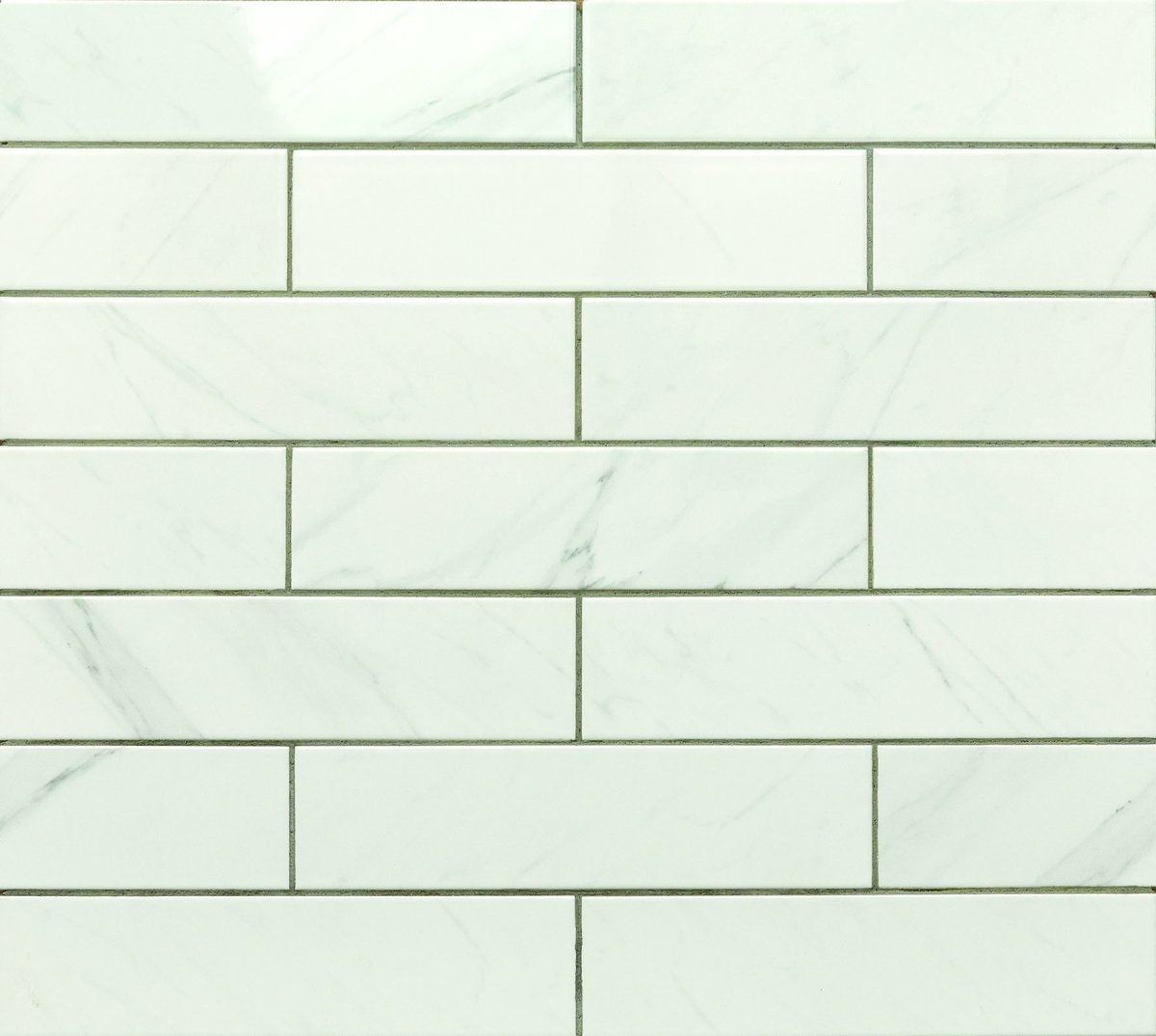 Плитка кирпичик белая