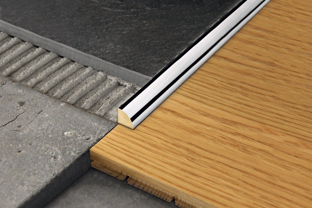 Латунный профиль для пола стыковочный