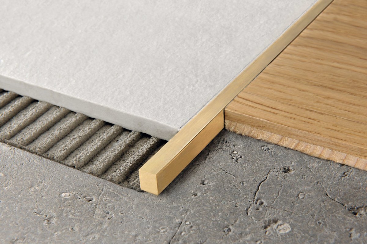 Латунный профиль для пола стыковочный Pawotex 5 мм 2.5 м mop5/f