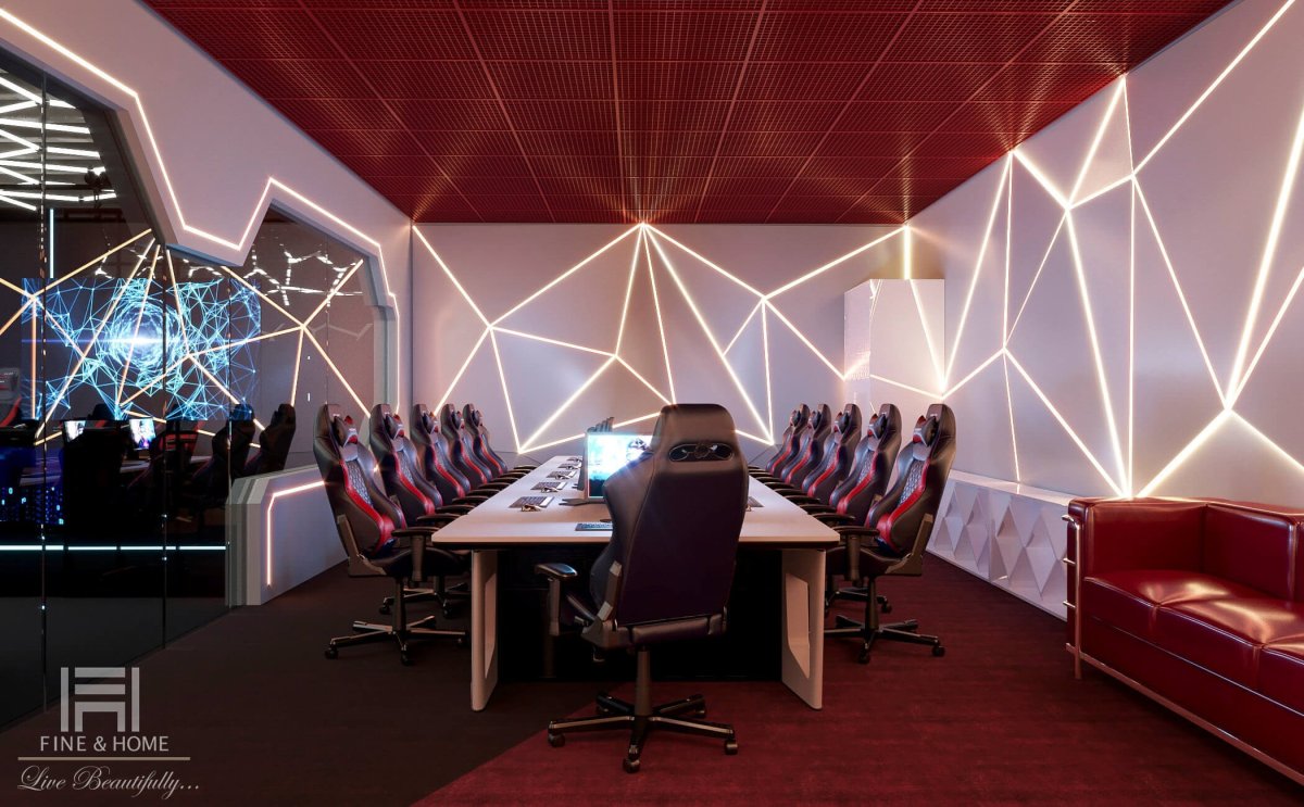 Интерьер компьютерного клуба