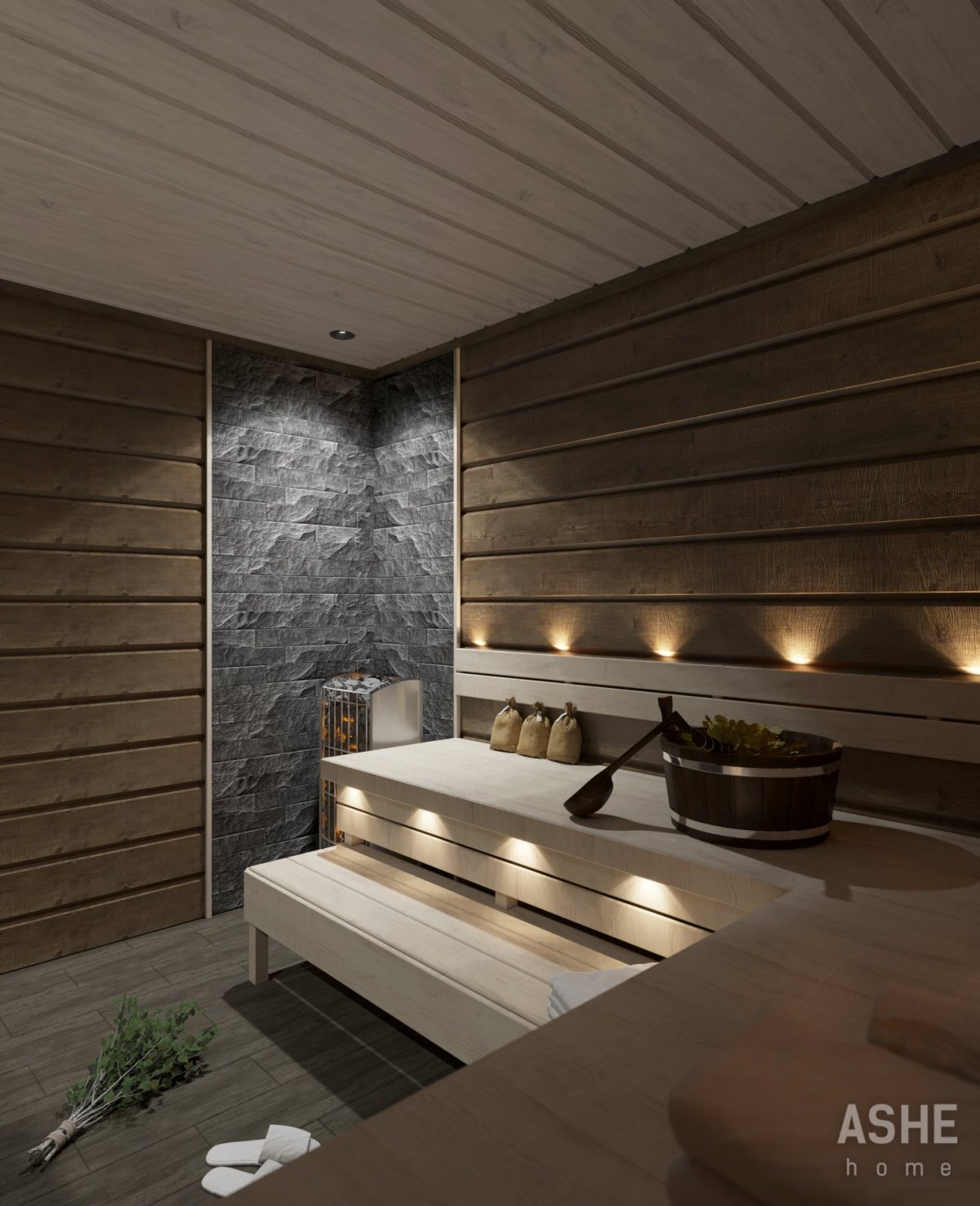 Интерьер современной бани