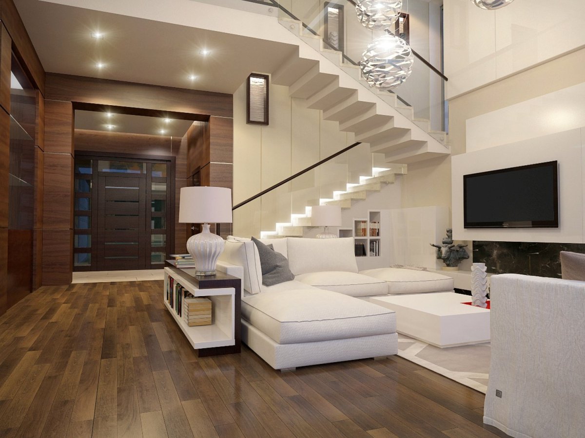 Дизайнерский интерьер коттеджа