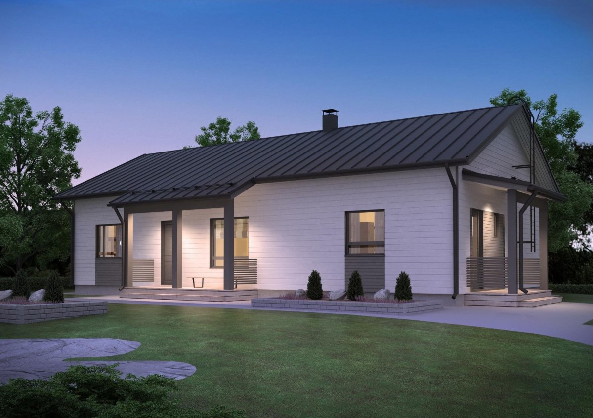 Скандинавский дом проект одноэтажного дома