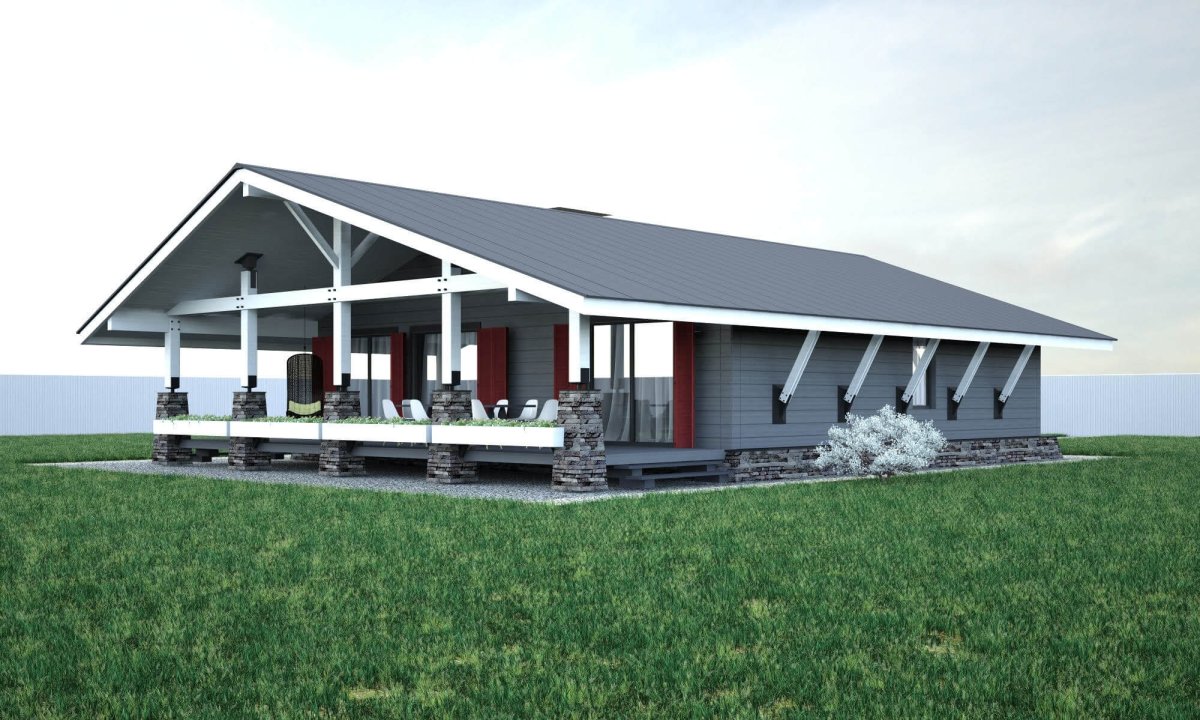 Дом в скандинавском стиле одноэтажный