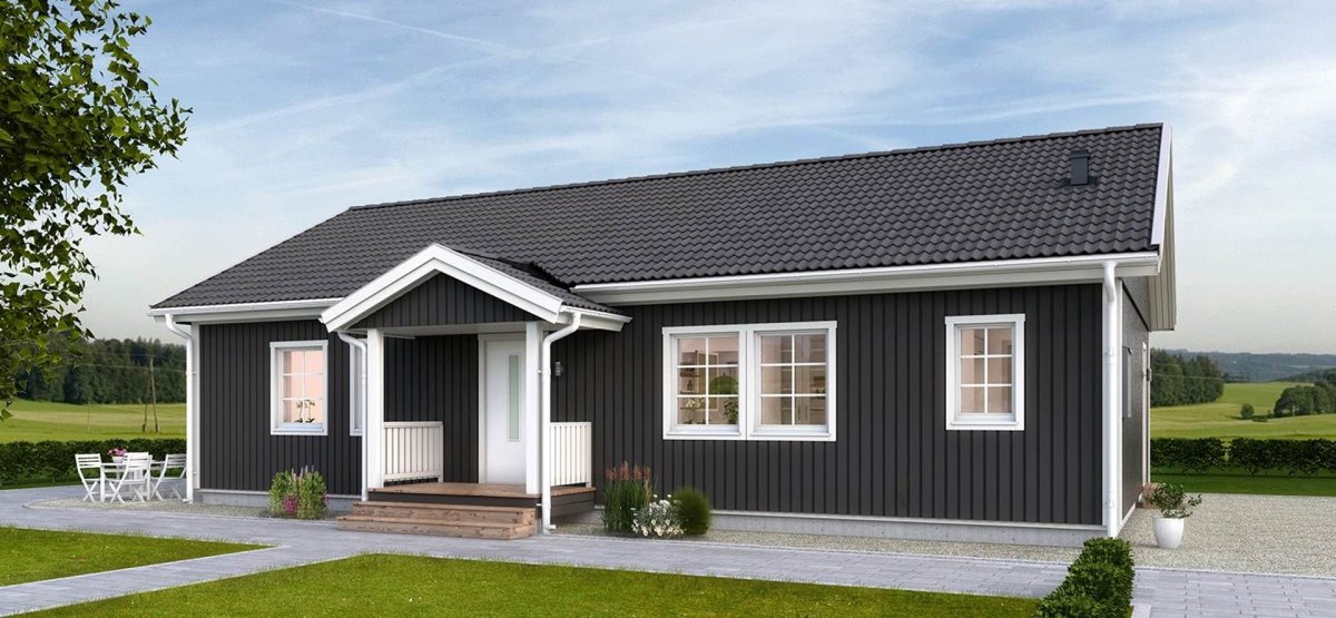 Скандинавский каркасник одноэтажный