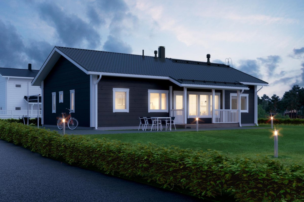 Одноэтажный дом финский Скандинавский шведский