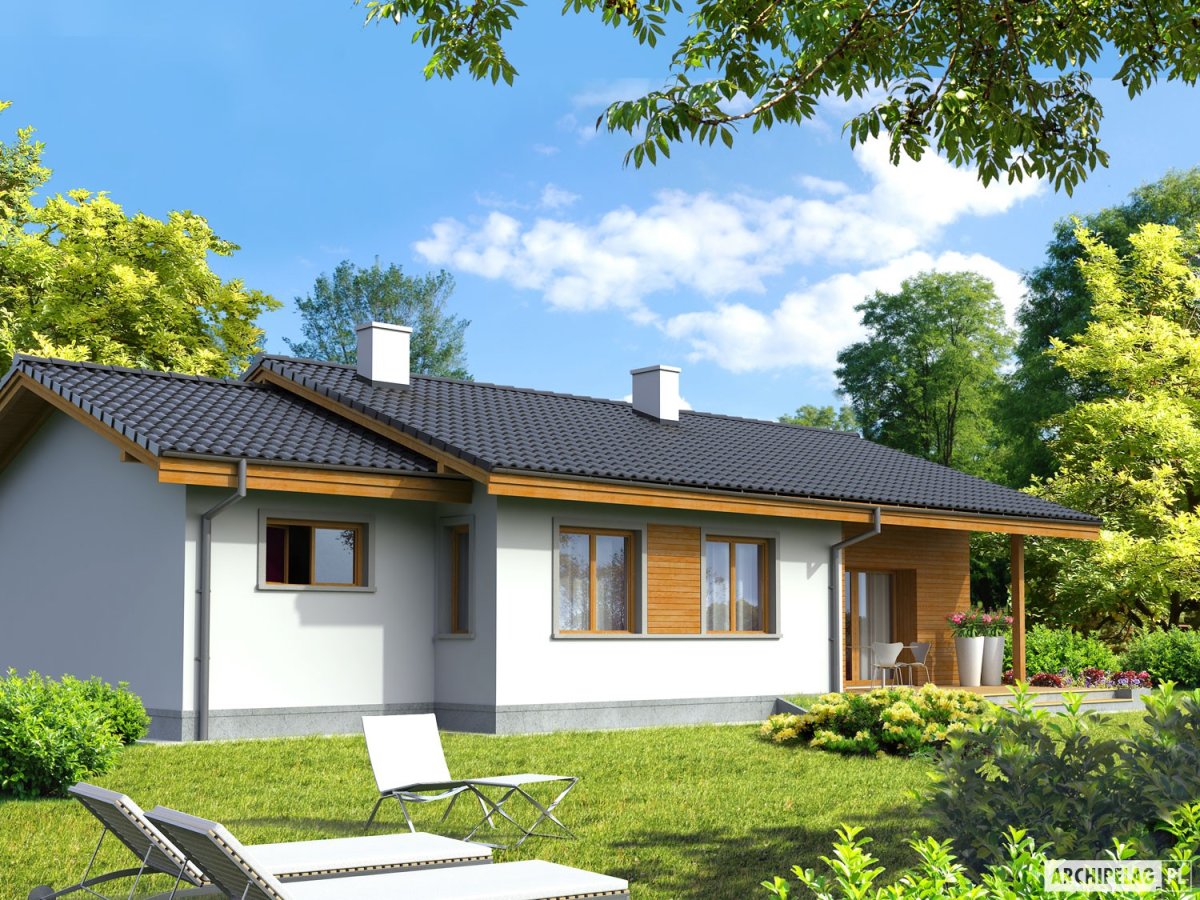 Кирпичный дом в скандинавском стиле одноэтажный