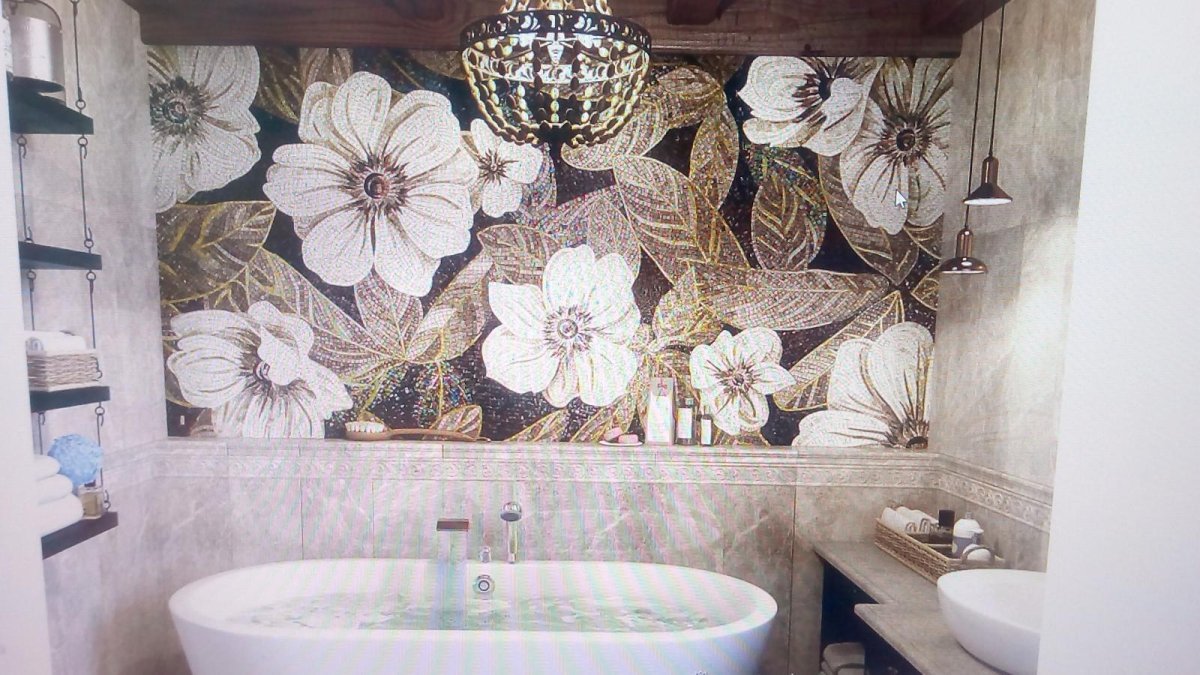 Мозаика панно для ванной комнаты