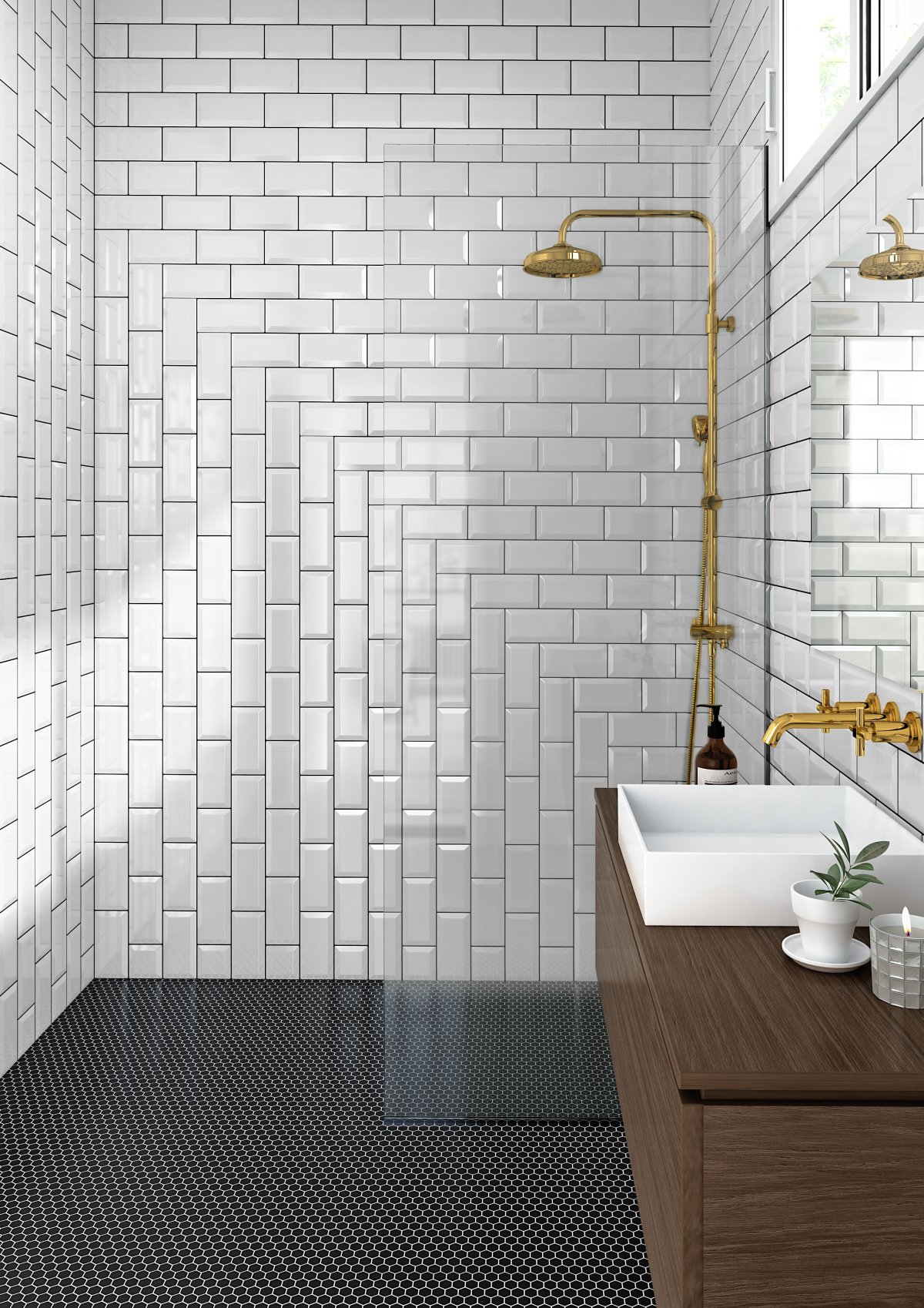 Плитка Metrotiles белая 10х20