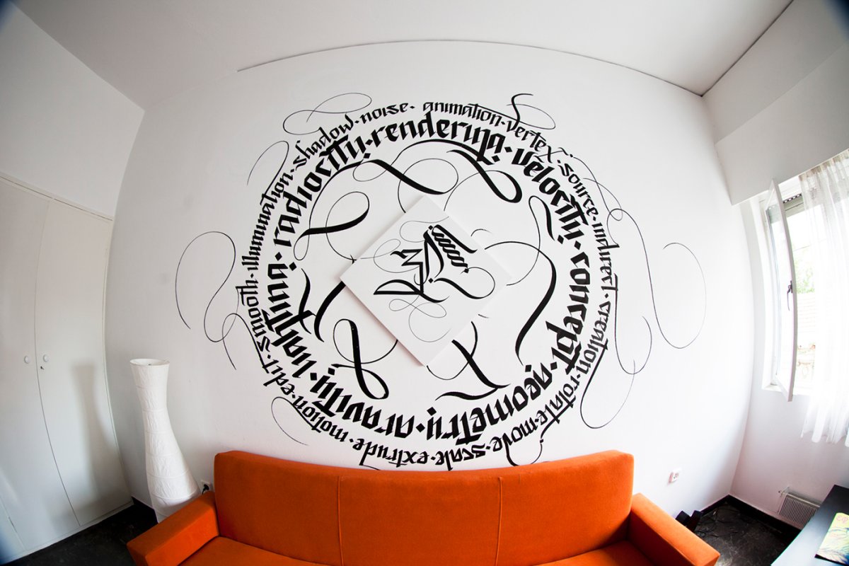 Леттеринг в интерьере квартиры