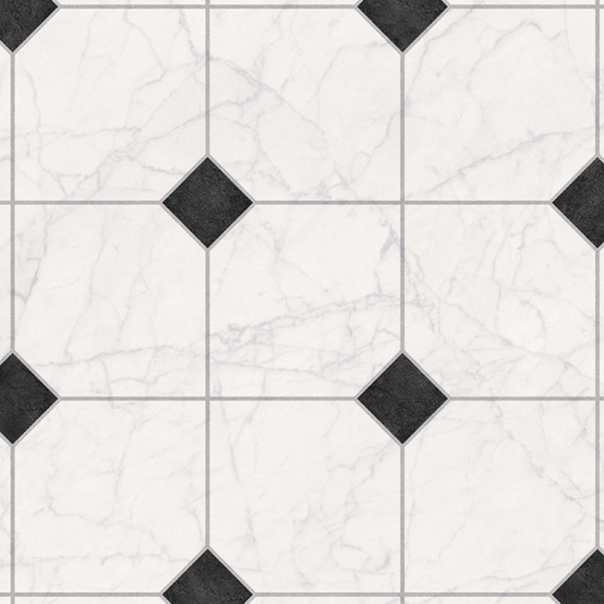 Кер. Мозаика Octagon big White/Black Matt (gtpl61466/cla006) 300х300х6