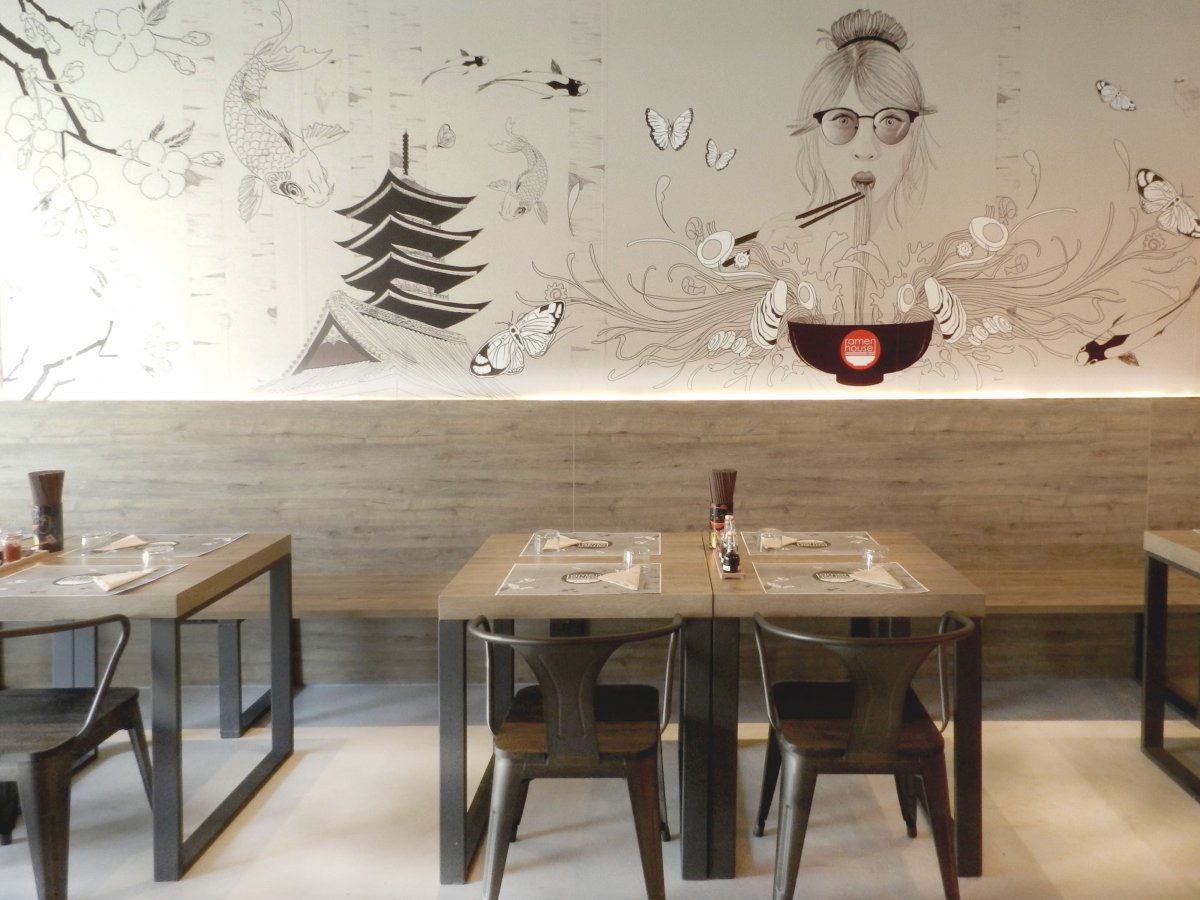 Оформление стен китайское кафе