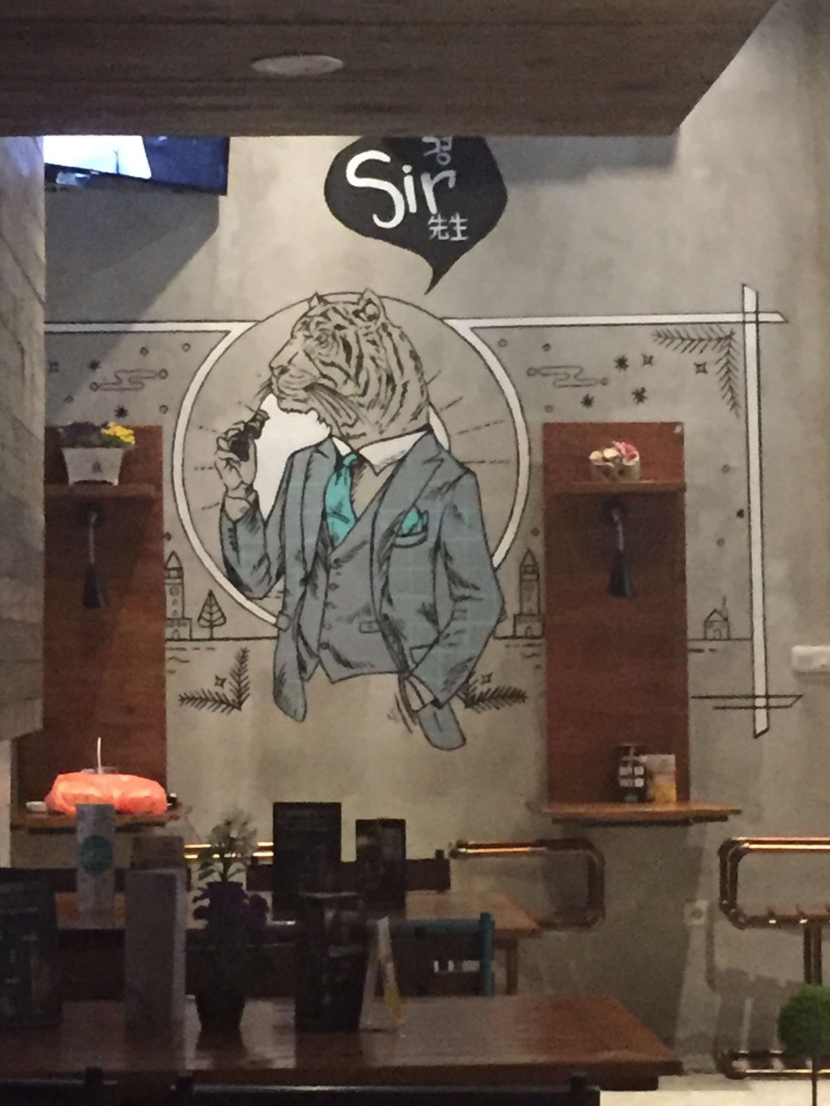 Роспись стен в кофейне