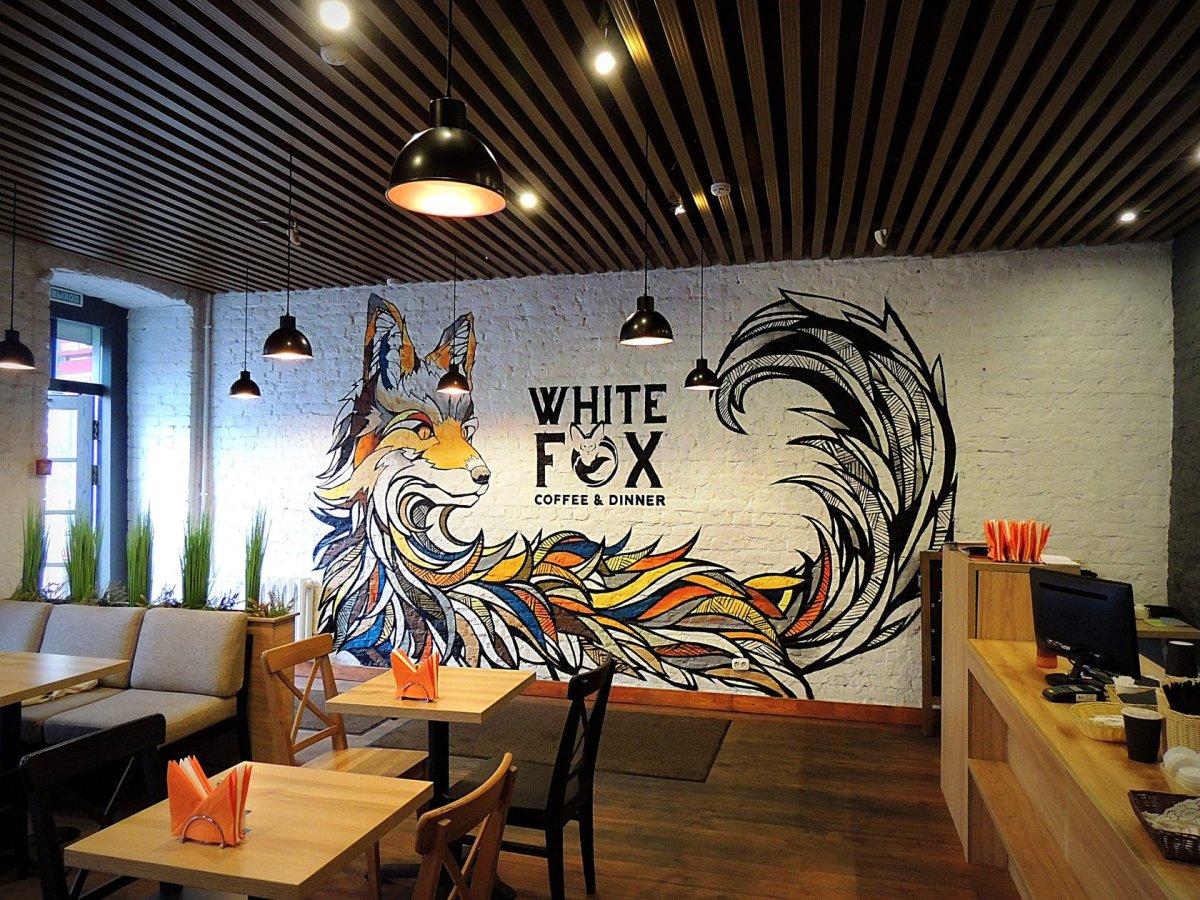 Роспись стен в кофейне