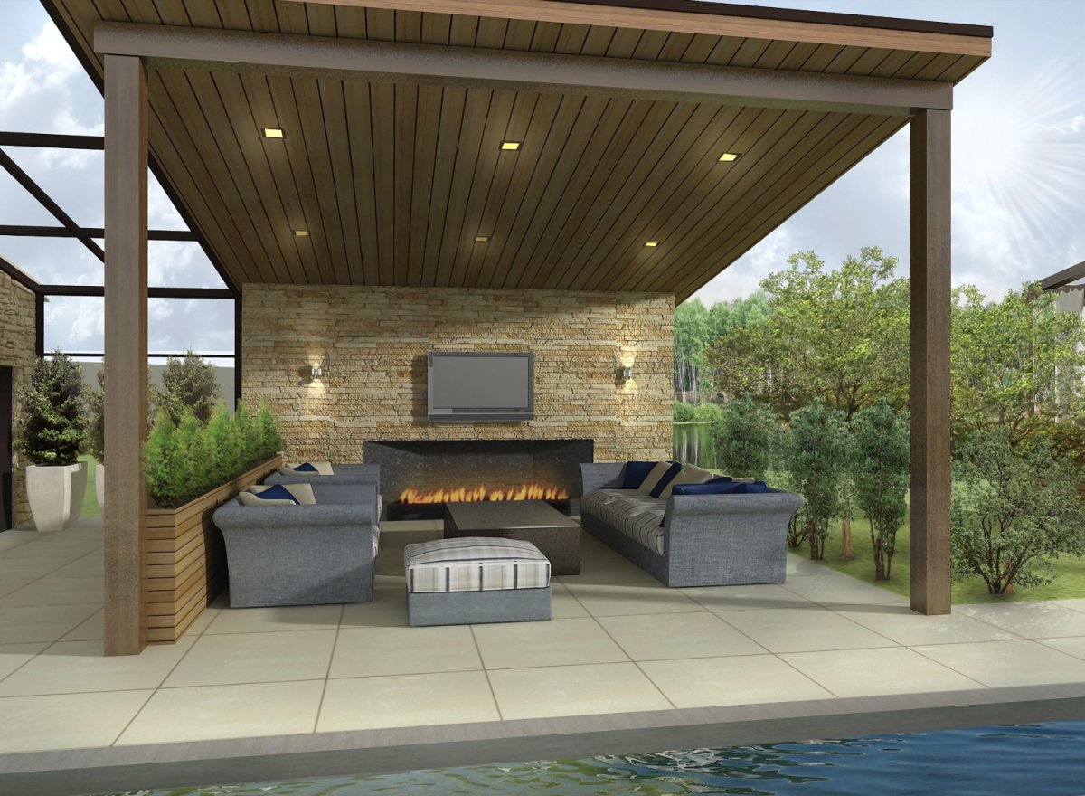 Веранда с мангальной зоной проекты