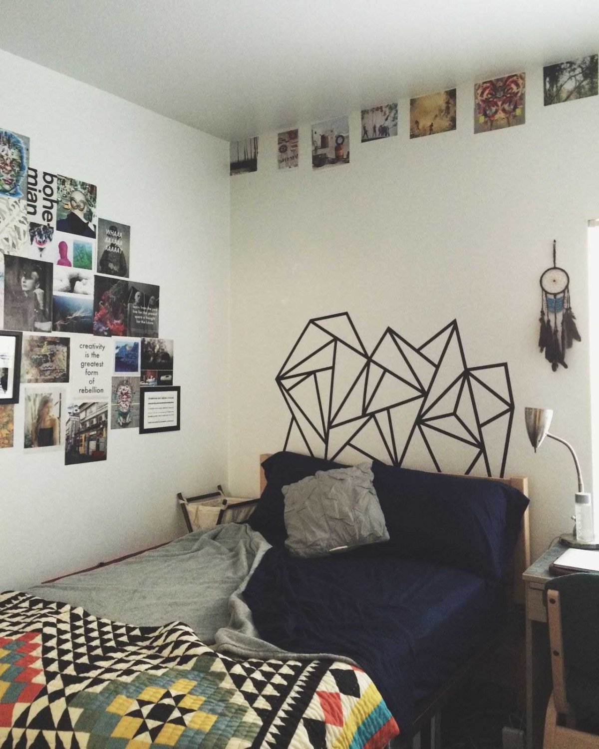 Украшение стены в комнате подростка