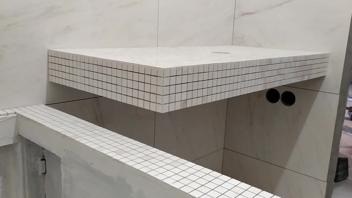 Запил плитки под 45 градусов