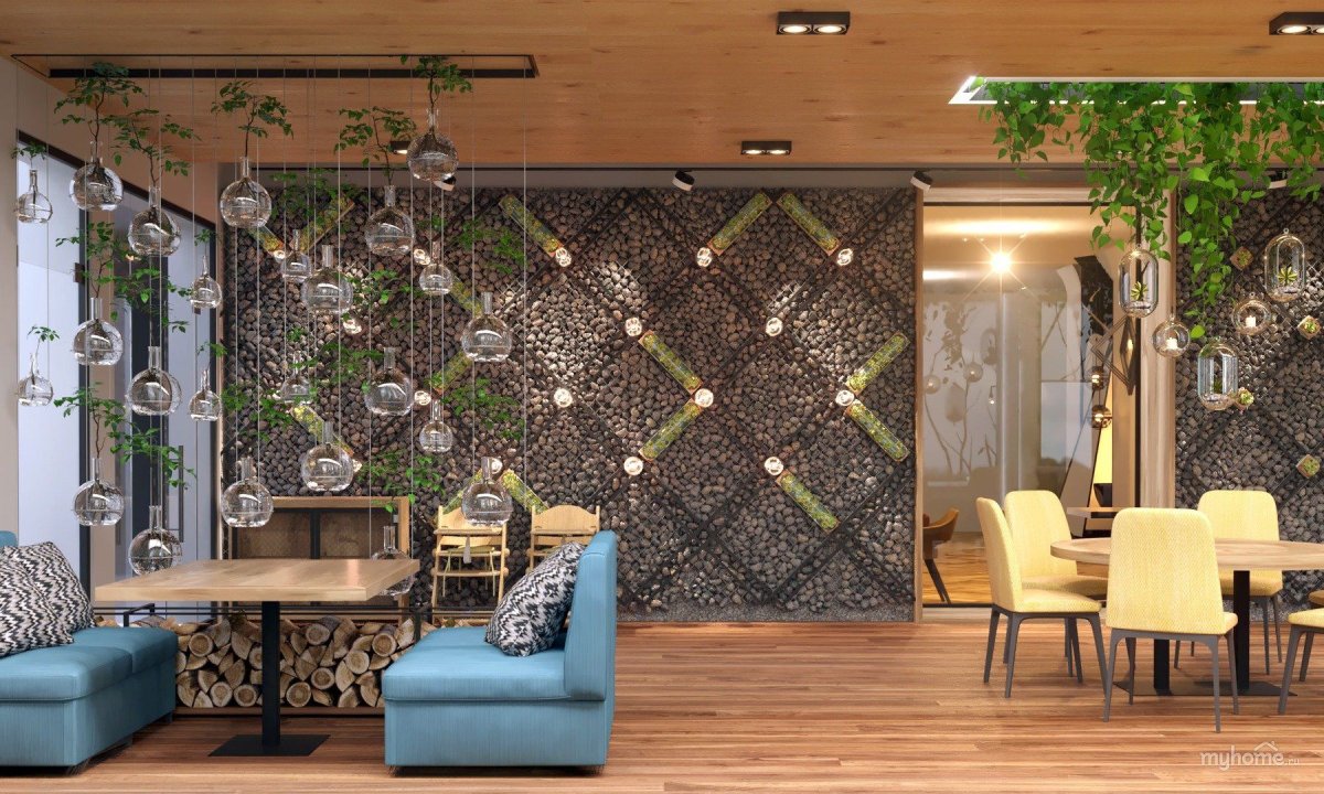 Эко силь в интерьере ресторан