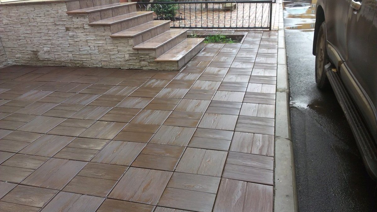 Плитка тротуарная 300х300х30 дощечки