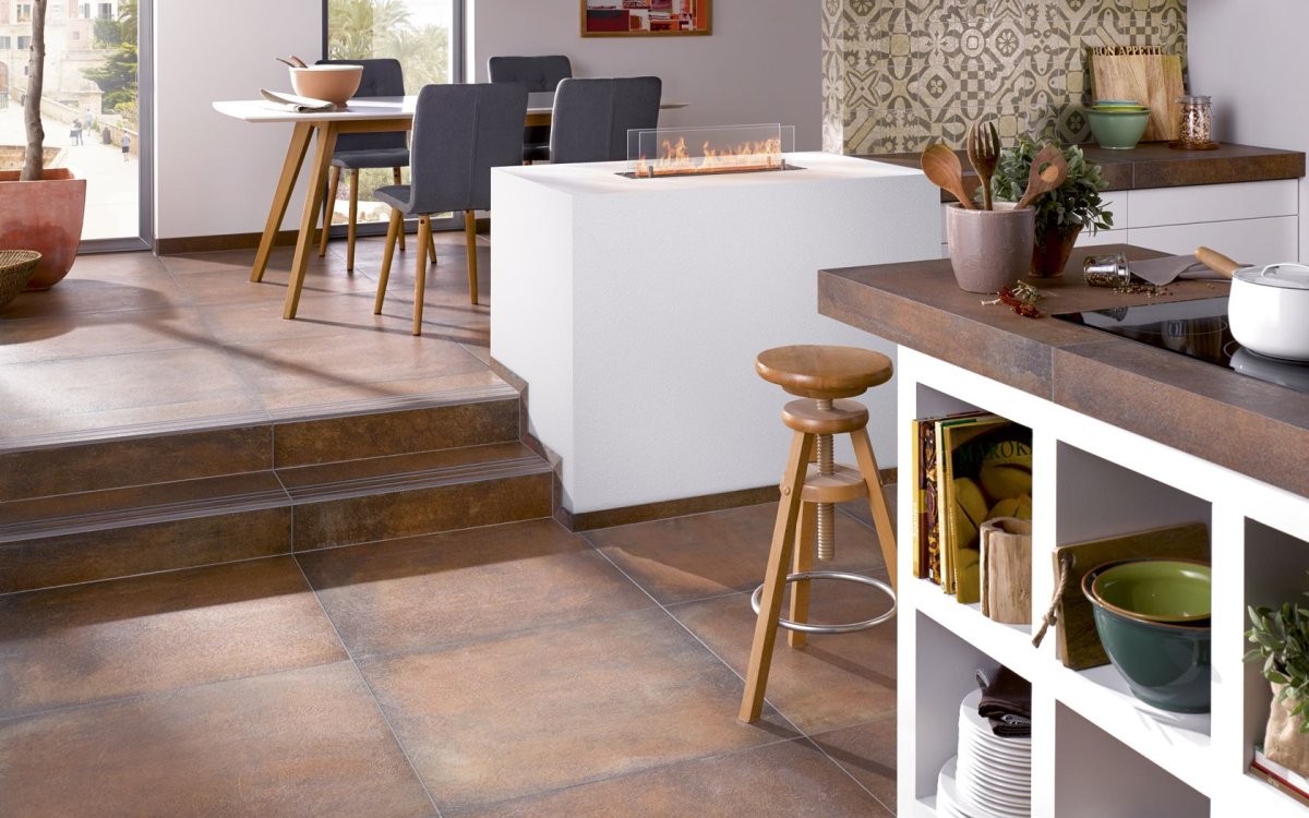 Терракотовая плитка в интерьере