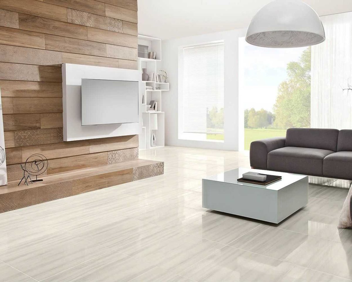 Плитка под дерево в интерьере гостиной