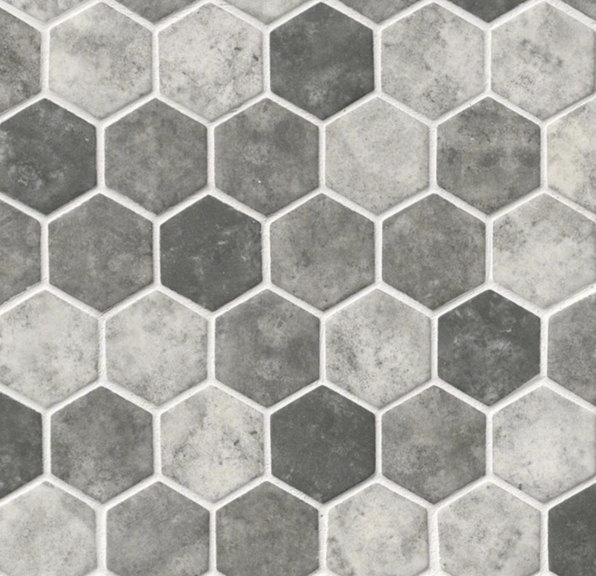 Плитка мозаика Hexagon Olmedo Gray