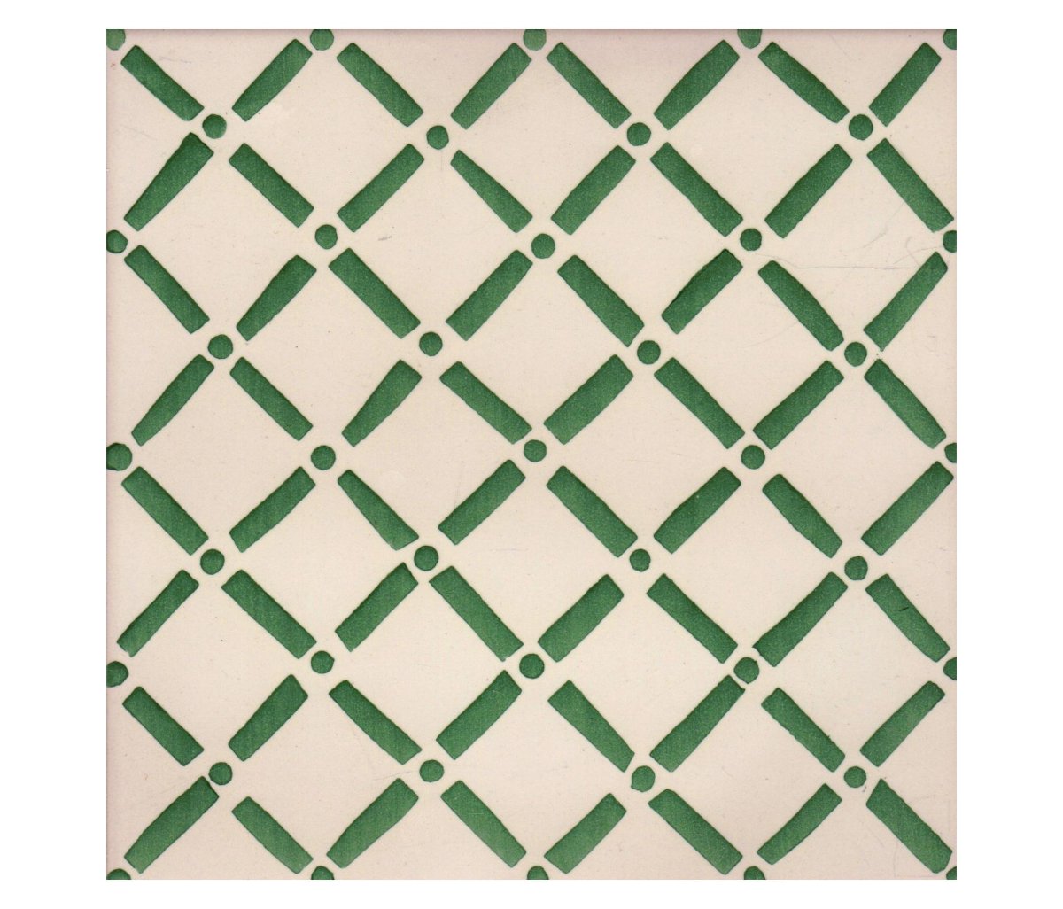 Плитка с зеленым орнаментом