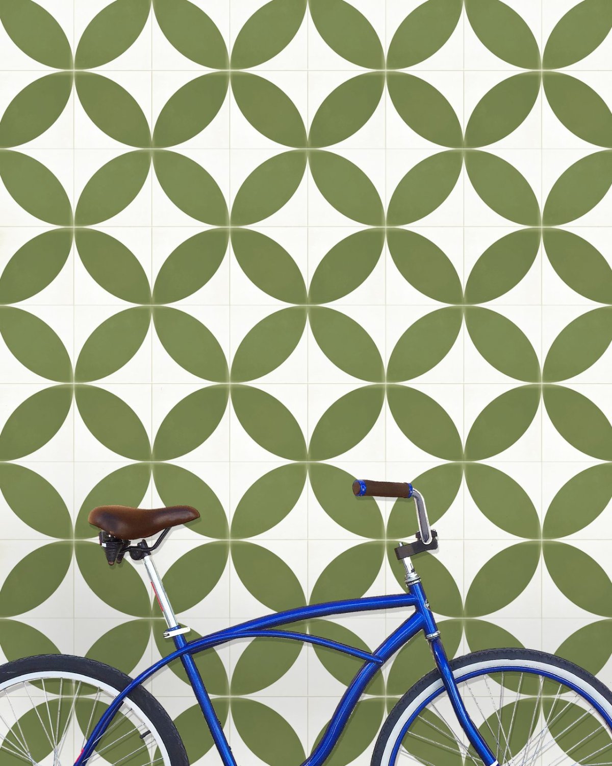 Плитка зеленая геометрия