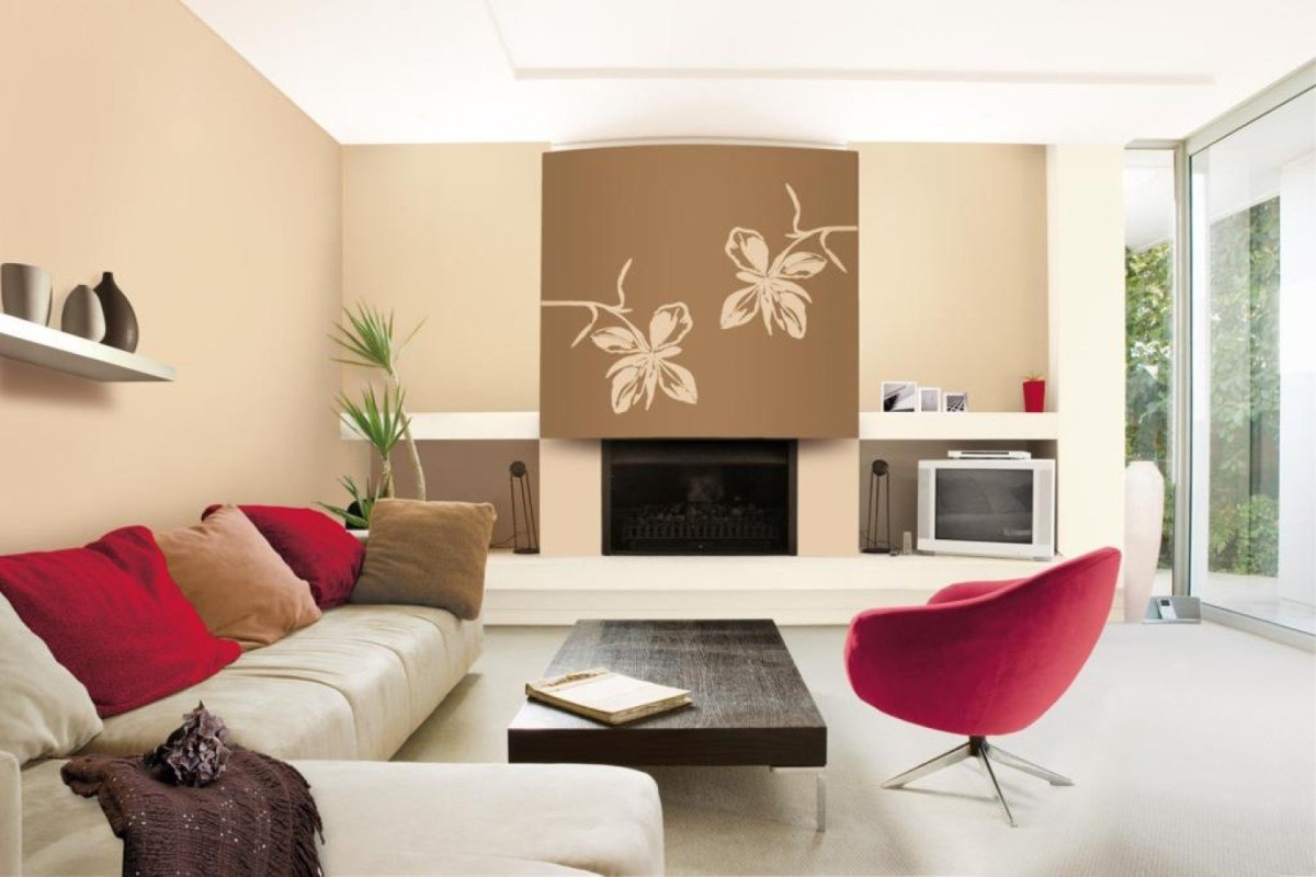 Кофейный цвет стен в интерьере сочетания цветов