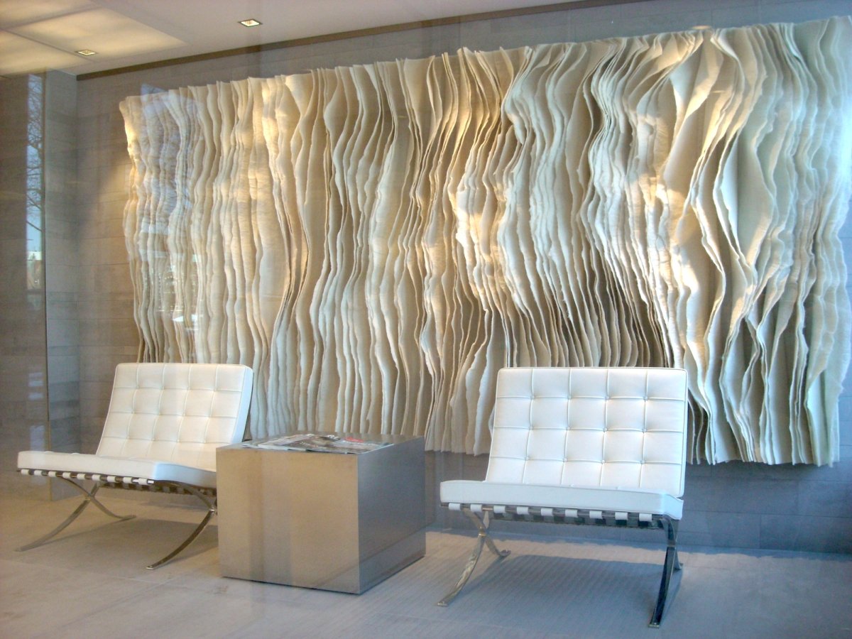 Декорация стен войлоком