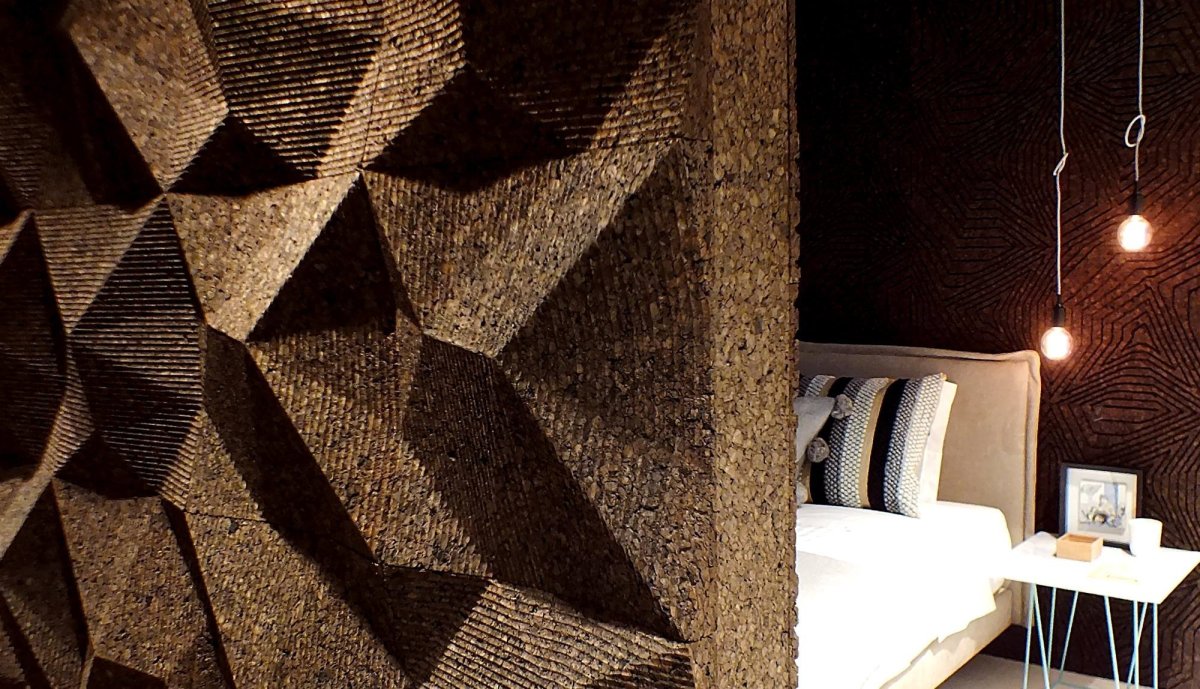 Акустические 3д панели из пробки Muratto