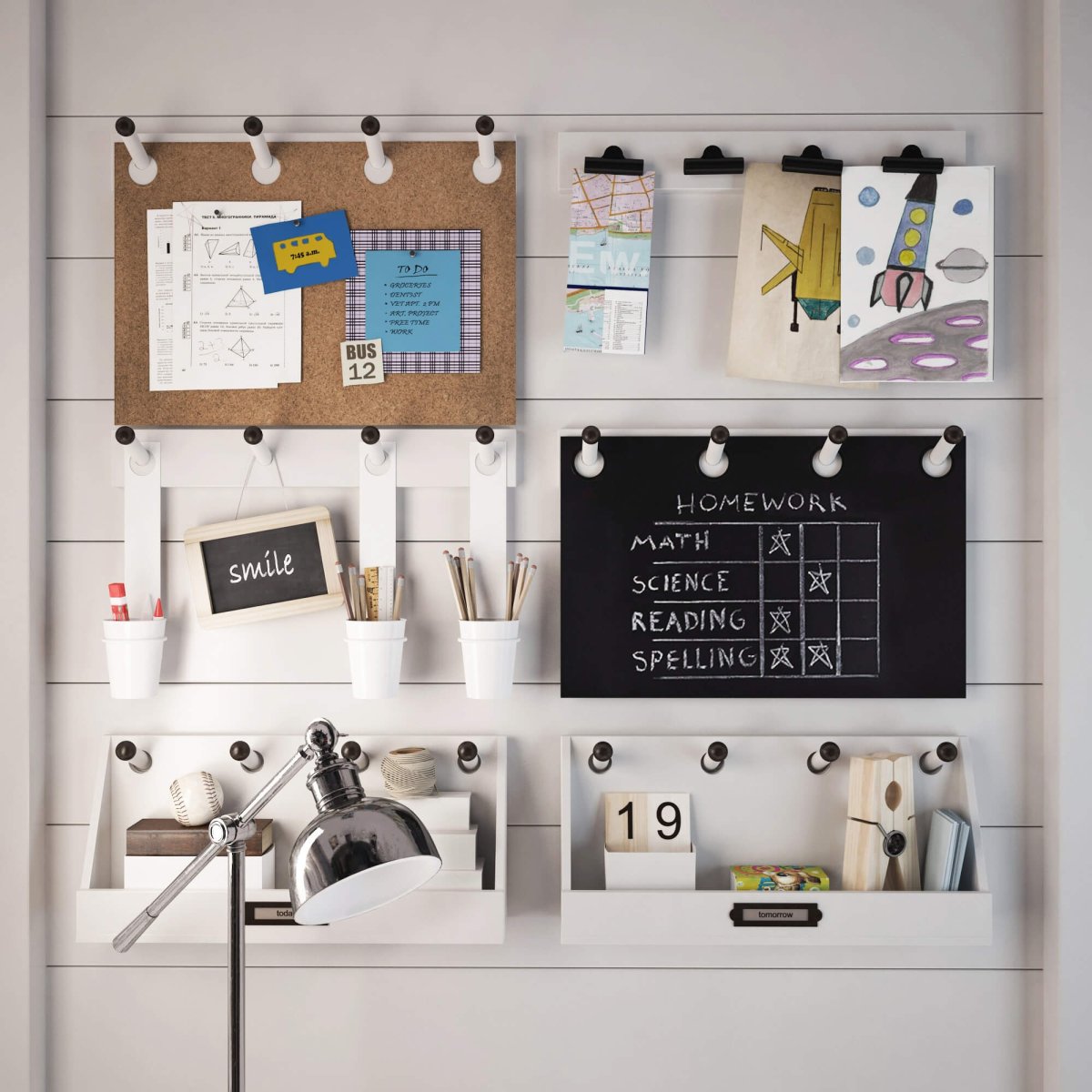 Магнитная доска органайзер на стену