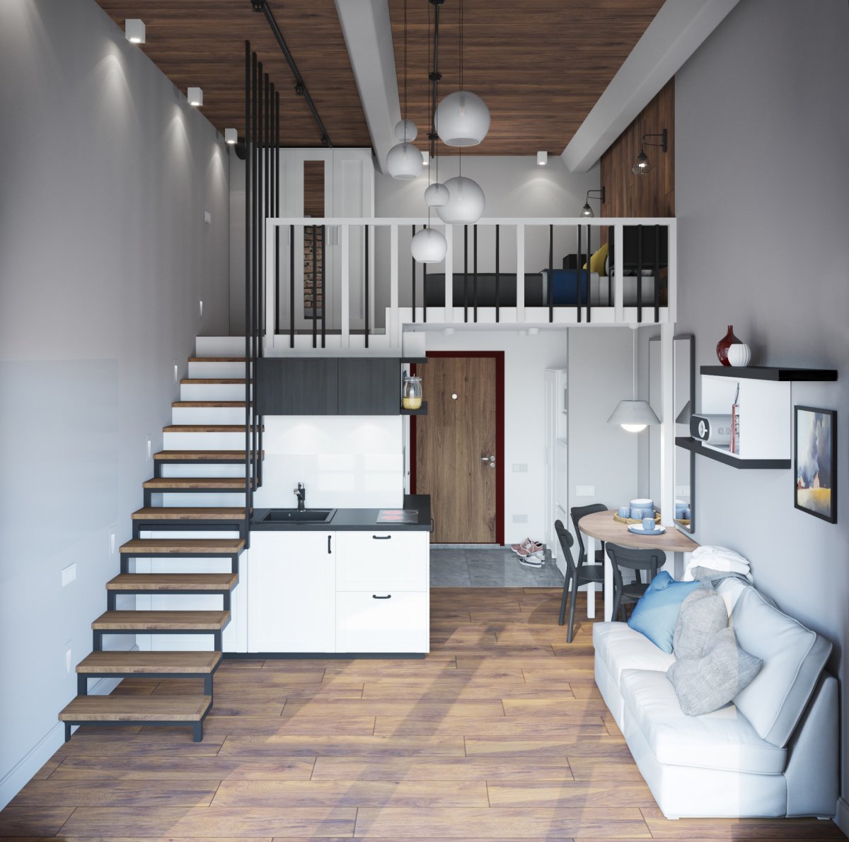 Студия с антресолью 20 м