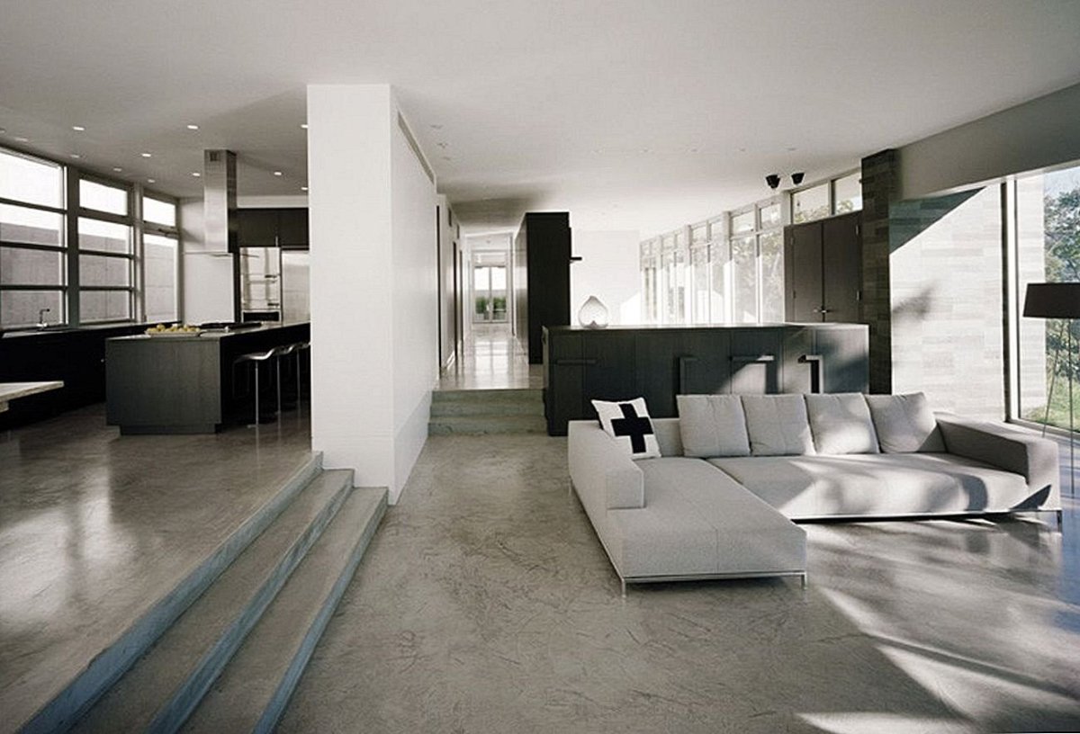 Полированный бетон в интерьере