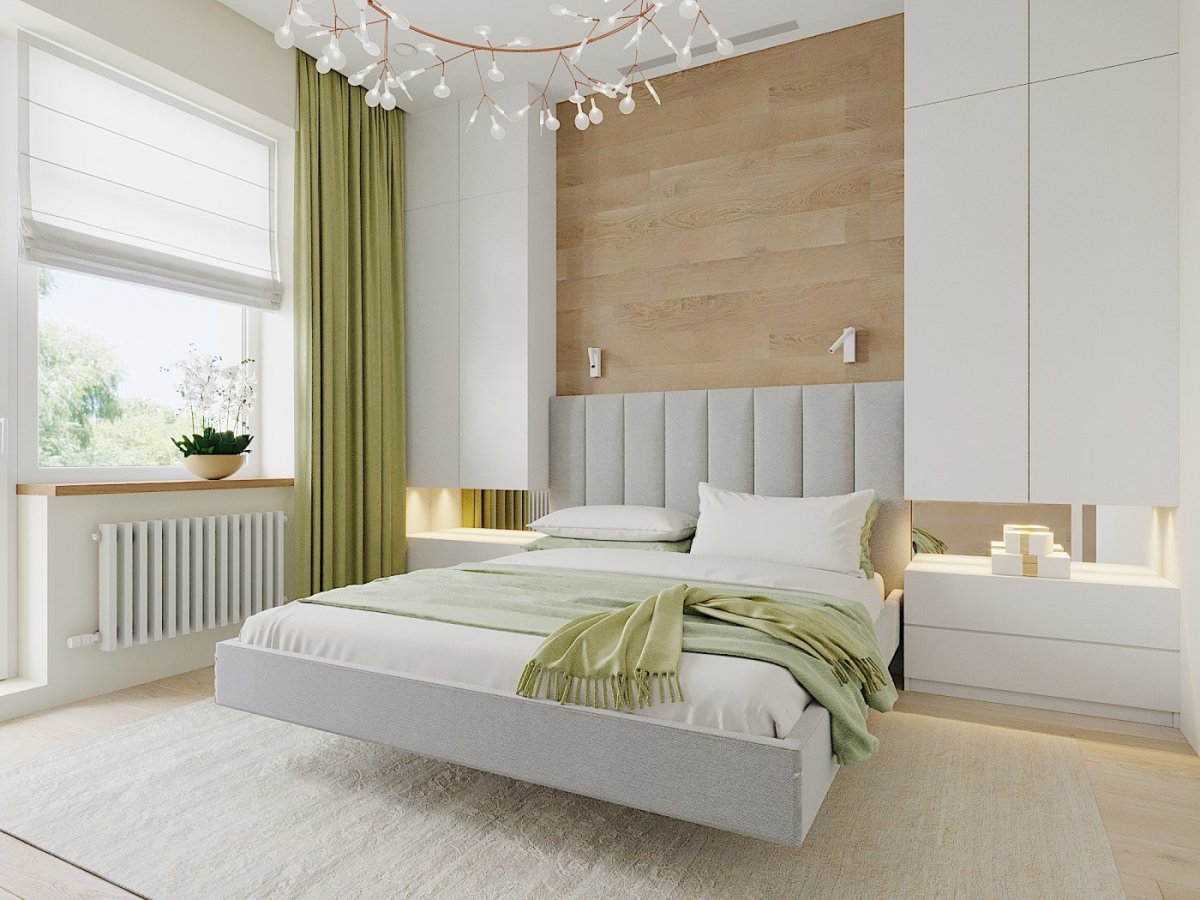 Спальная в светлых тонах