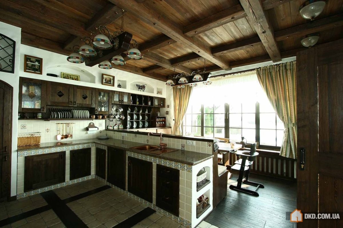 Кухня гостиная Шале Прованс