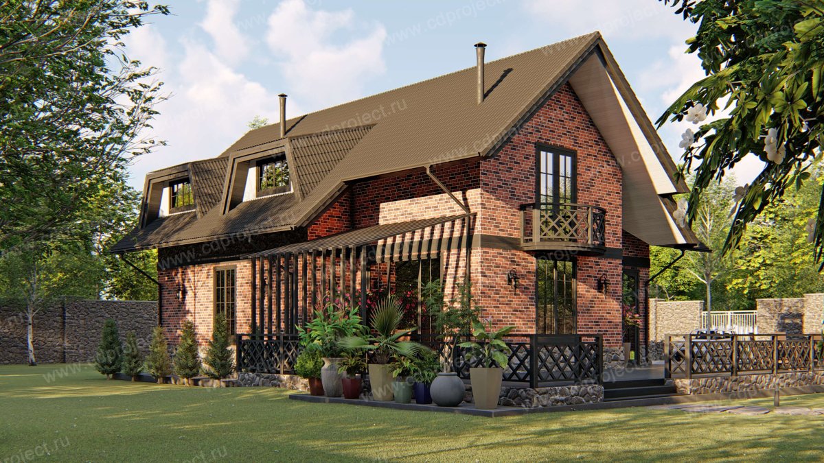 Коттедж Баварская кладка Модерн