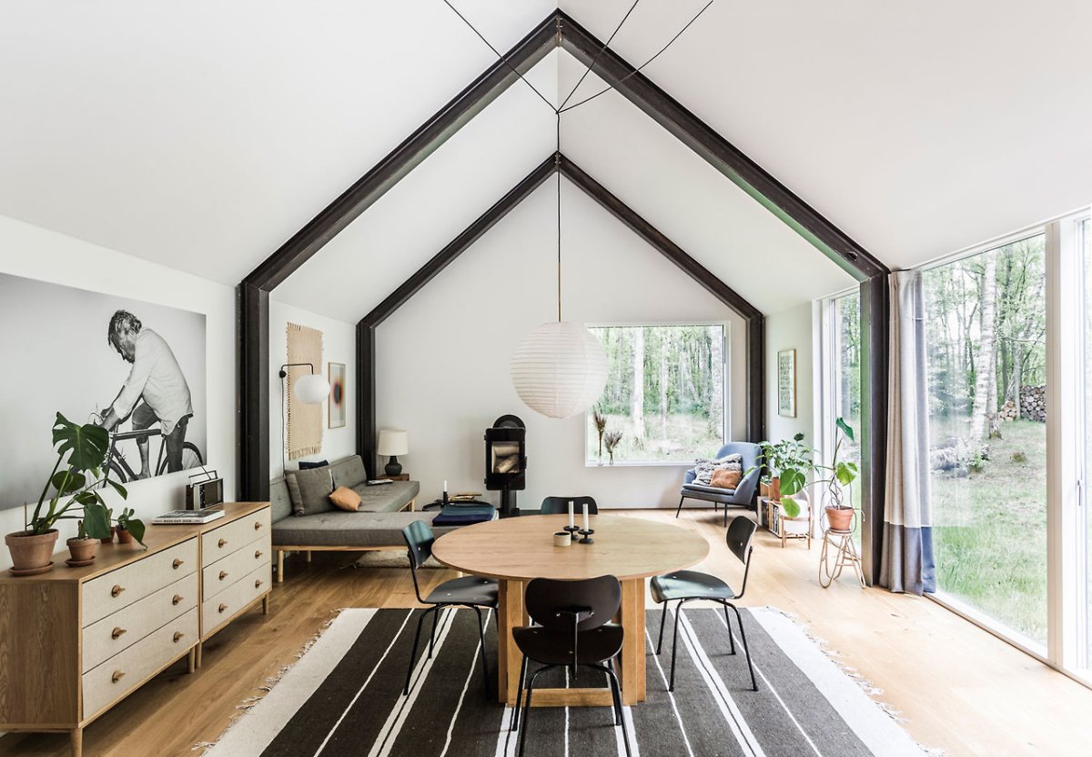 Скандинавский барнхаус интерьер