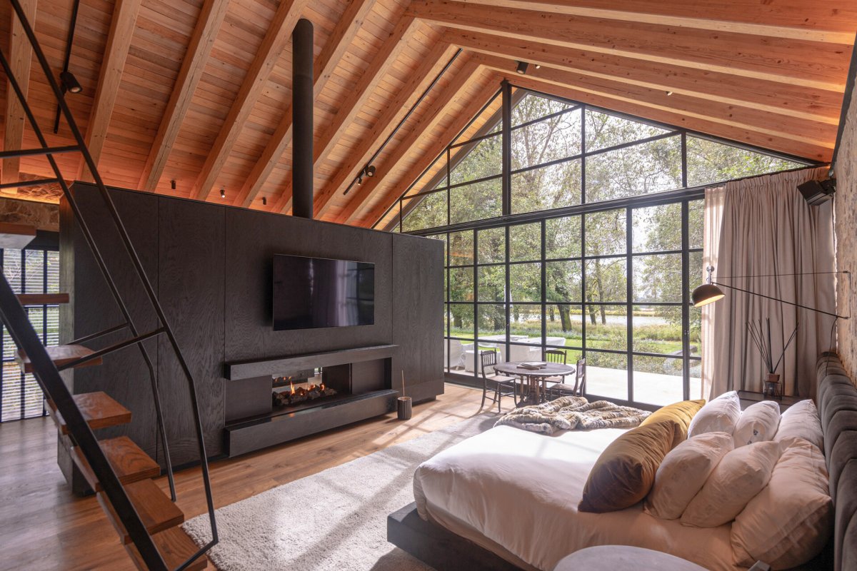 Барнхаус одноэтажный интерьер