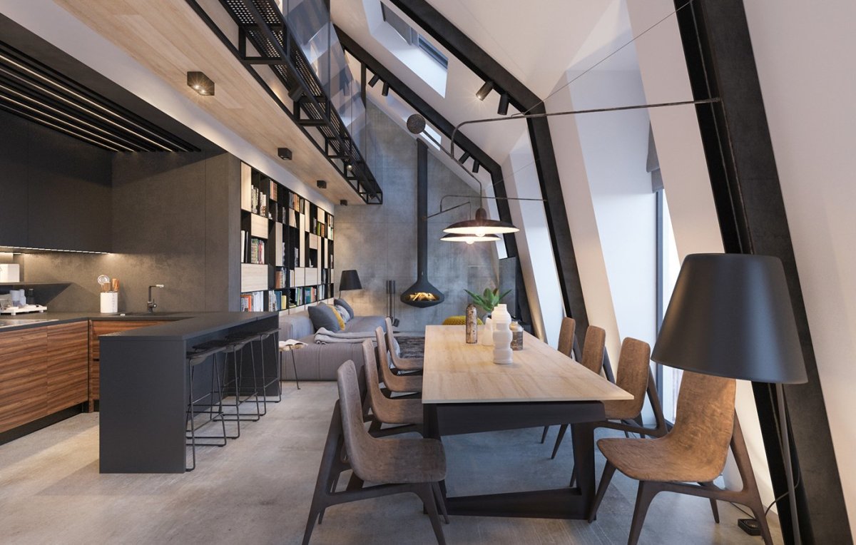 Двухэтажный офис в стиле лофт