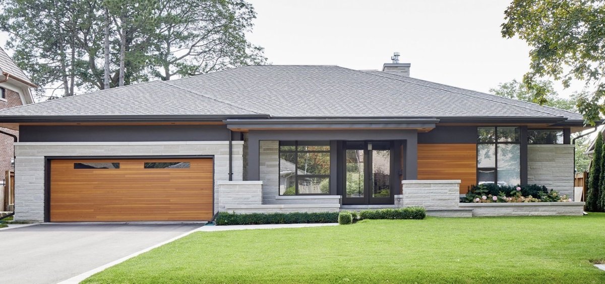 Одноэтажный дом в стиле бунгало