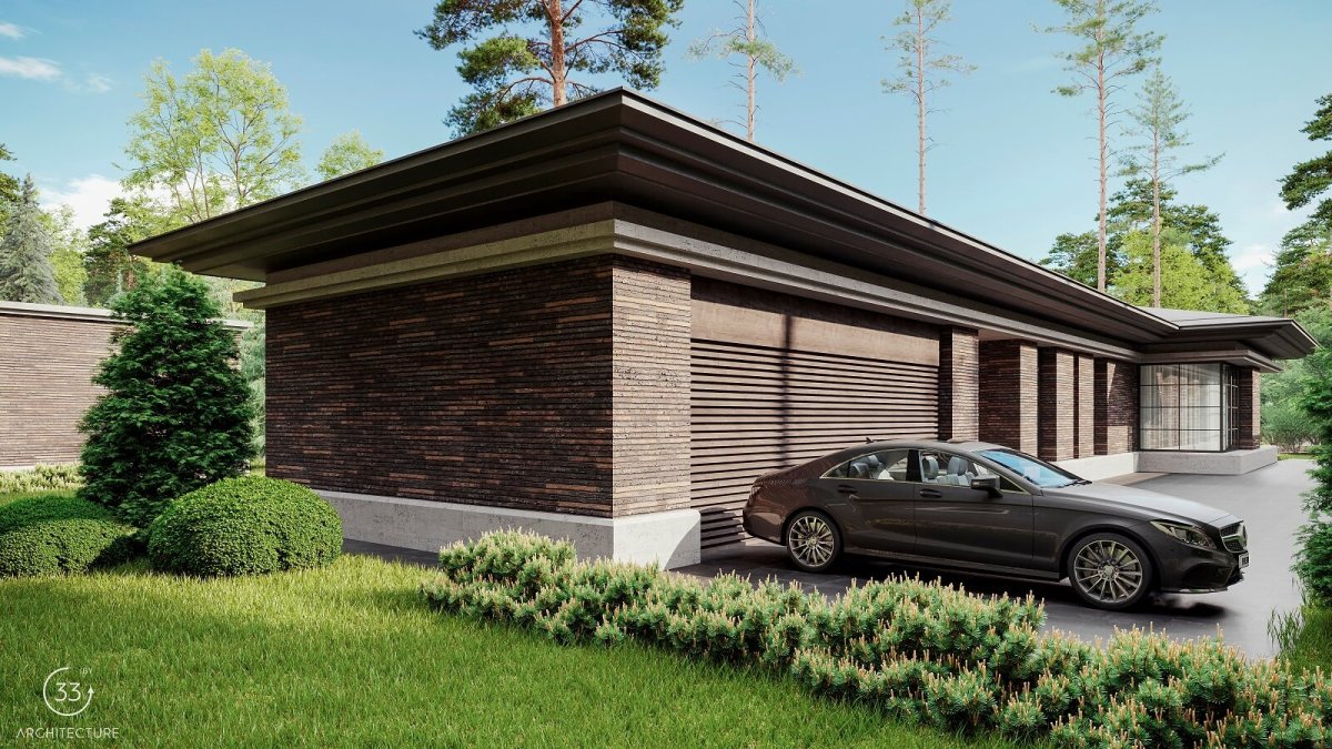 Баня в стиле прерий Райта