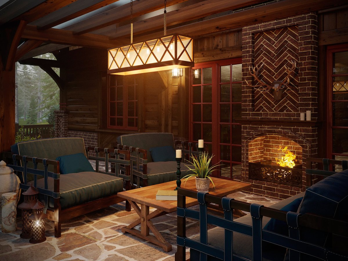 Фазенда "веранда в стиле Шале"