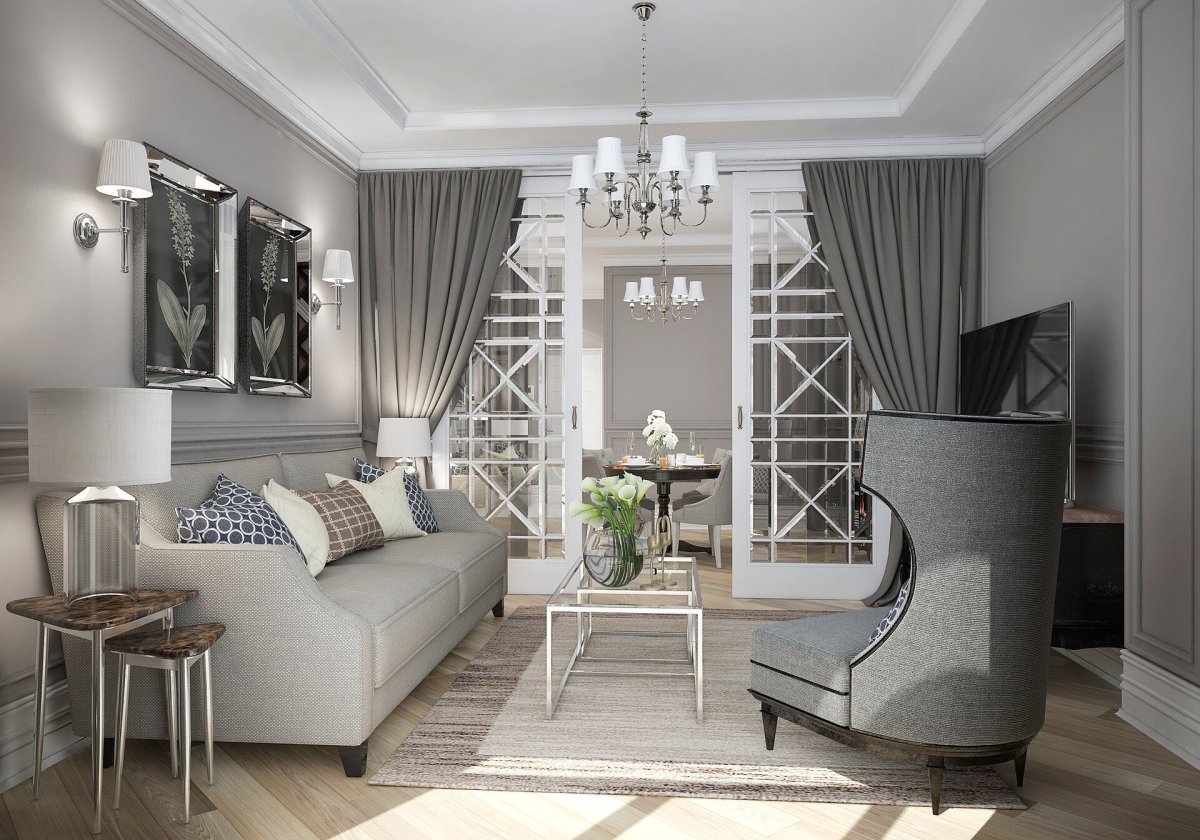 Интерьер однокомнатной квартиры в американском стиле