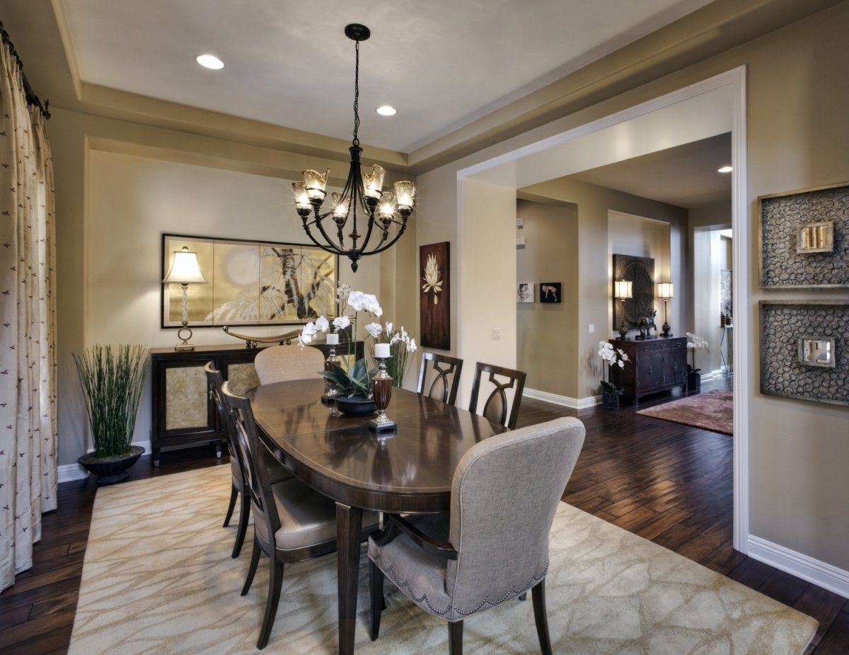 Гостиная столовая в американском стиле