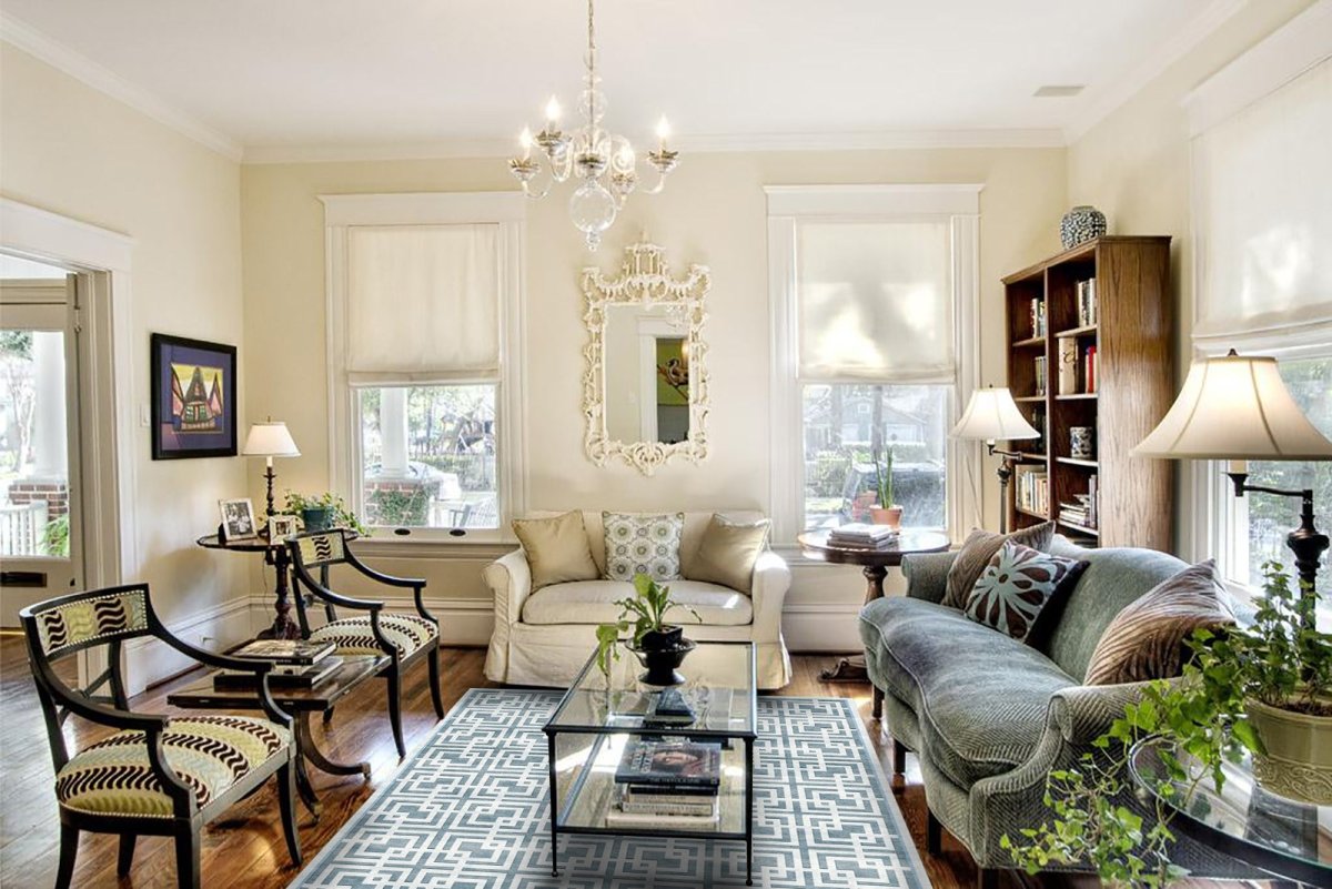 Колониальный стиль в интерьере гостиной