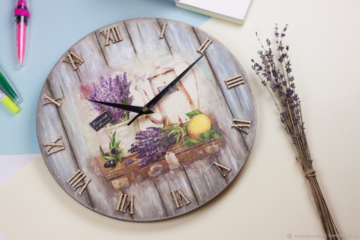 Часы настенные Лаванда Прованс
