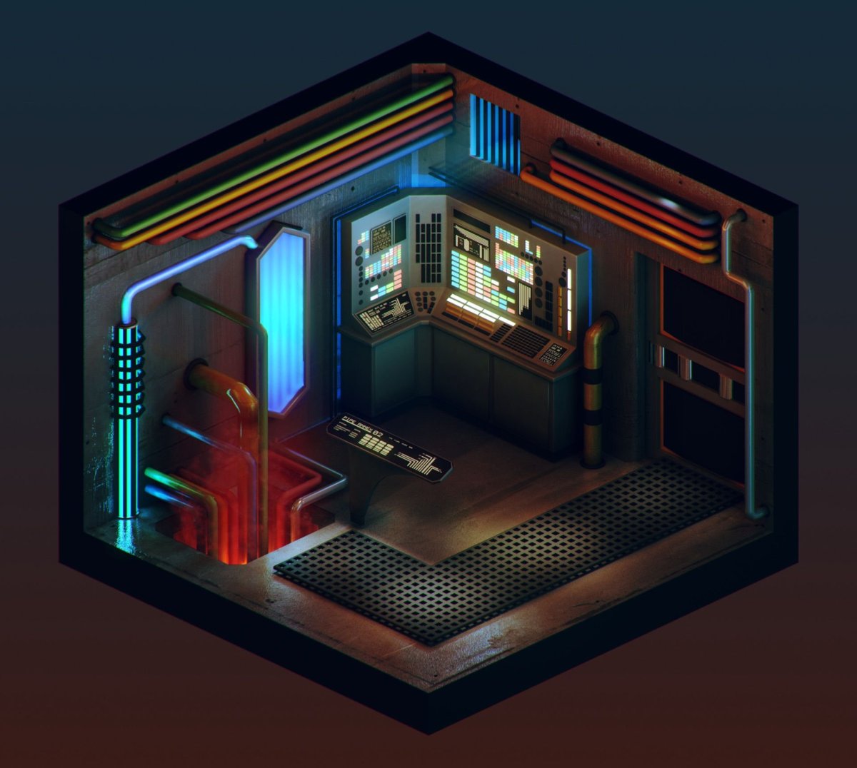 Аватария комната Cyberpunk