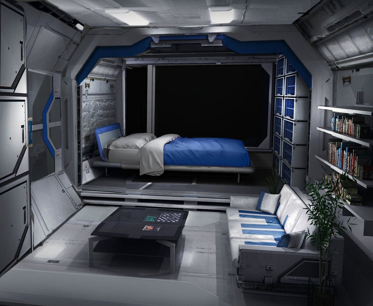 Каюта космического корабля Sci-Fi