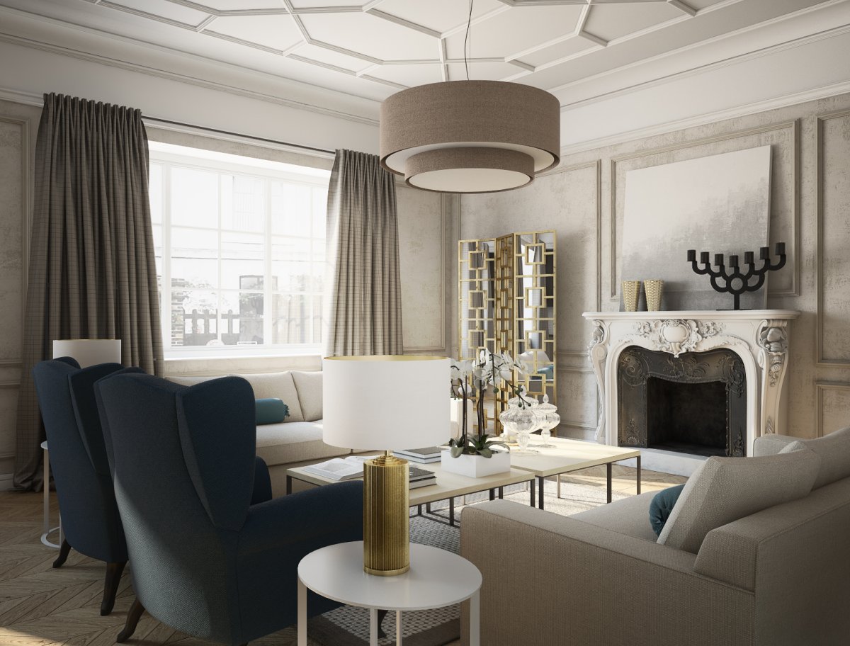 Американская столовая и гостиная